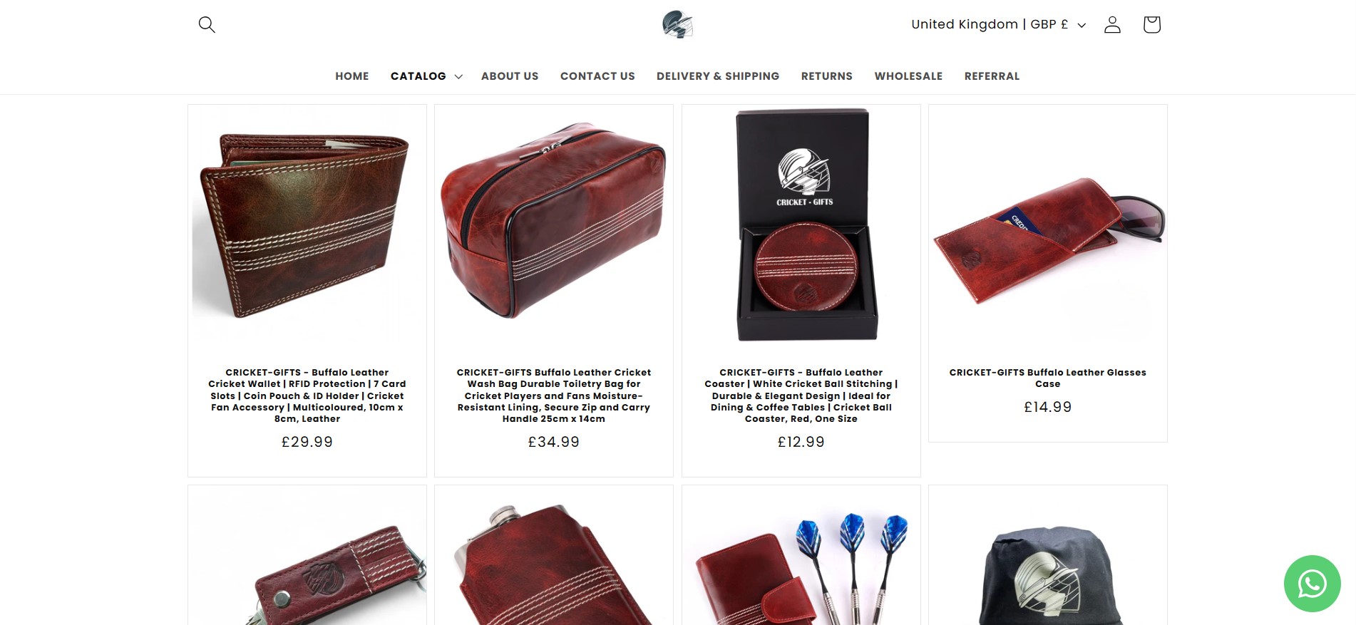 Cricket Gifts – Shopify eCommerce Store